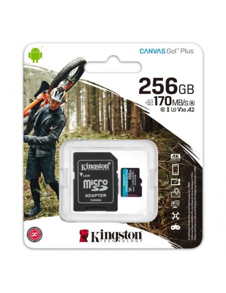 Kingston SDCG3/256GB microSD A2 clase 10 256GB c/a