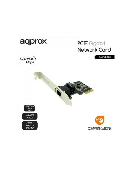 approx APPPCIE1000 Tarjeta Red Gigabit PCI-E LP