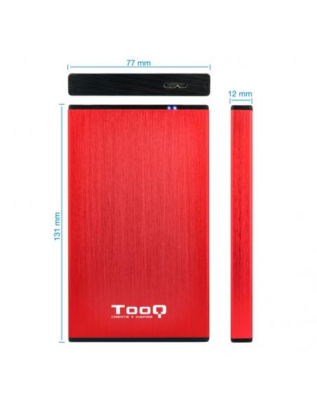 Tooq TQE-2527R Caja HDD 2.5" USB 3.1 Gen1/USB 3.0