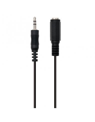 Ewent Cable Audio Estereo 3,5mm/M y 3,5mm/H - 2mt