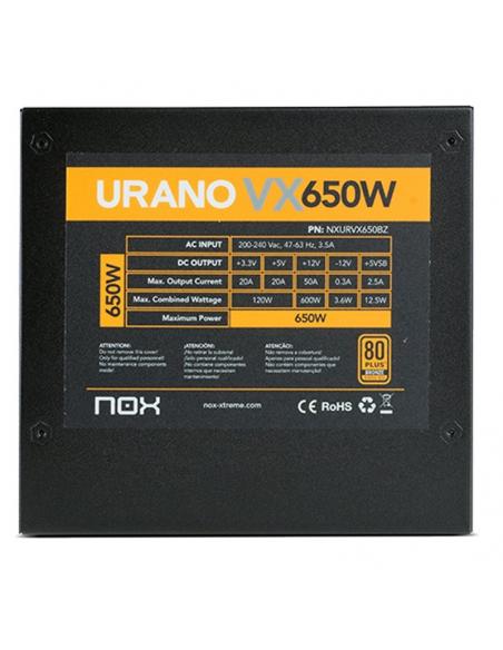 NOX Fuente Alimentación Urano VX 650W 80+ BRONZE