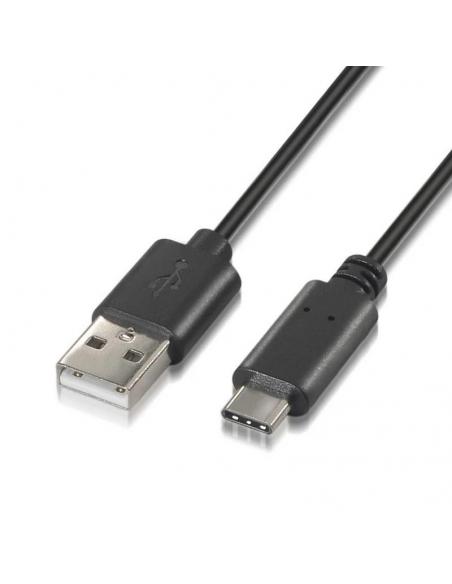 Aisens Cable USB 2.0 3A USB-C/M-A/M negro 1.0m