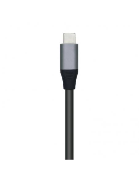 Aisens HUB USB 3.1 Alu C/M-4Xtipo A/H Gris 10Cm