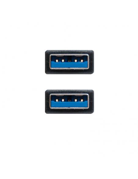 Nanocable Cable USB 3.0, tipo A/M-A/M, Negro, 1m