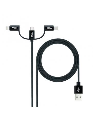Nanocable Cable USB a USB-C/Micro USB/ Lighthning