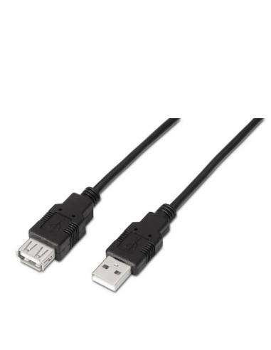 Aisens Cable USB 2.0 tipo A/M-A/H negro 1.0m