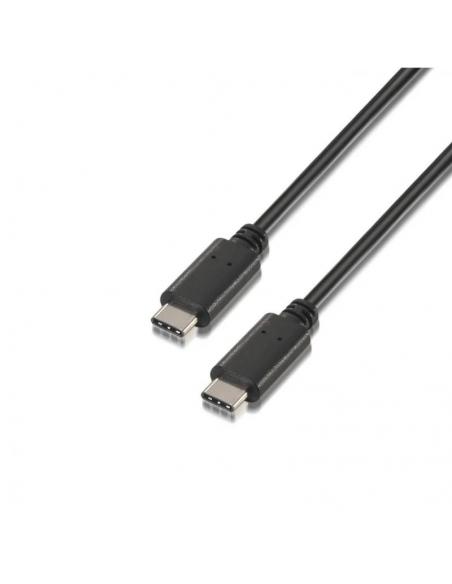 Aisens Cable USB 2.0 3A tipo C/M-C/M negro 1.0m