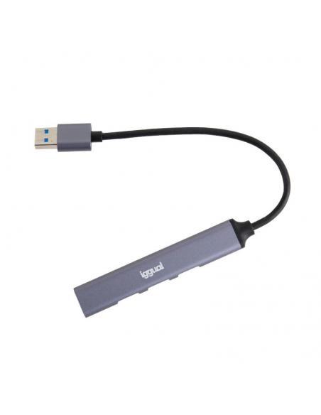 iggual Hub USB 3 puertos USB 2.0 + 1 USB 3.0 THIN