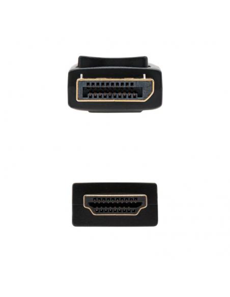 Nanocable Cable Conversor DP a HDMI Negro 10m