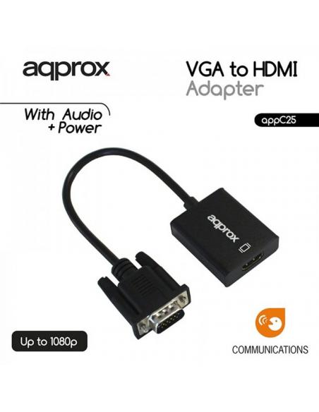 approx APPC25 Adaptador VGA A HDMI