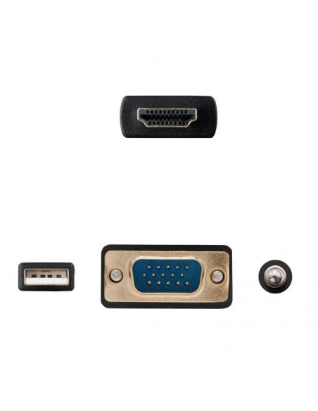 Nanocable Conversor HDMI a VGA-Jack-UBS, 1.8 m