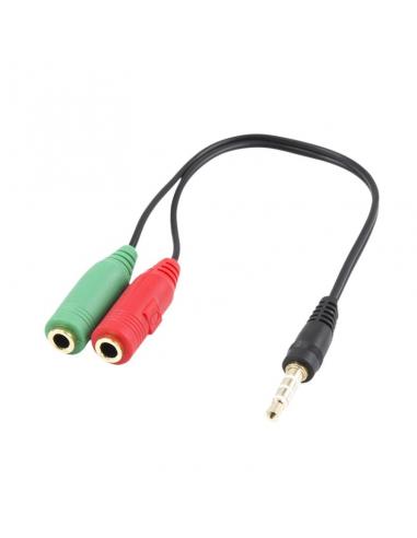 Ewent Cable Audio Jack 3,5/M-2 Jack 3,5/H -0,15mt