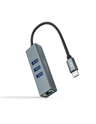 Nanocable Conversor USB-C Ethernet +3xUSB 3.0