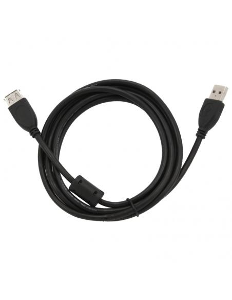 Gembird Cable USB 2.0  A/M-A/H 1,8 Mts Ngr Ferr