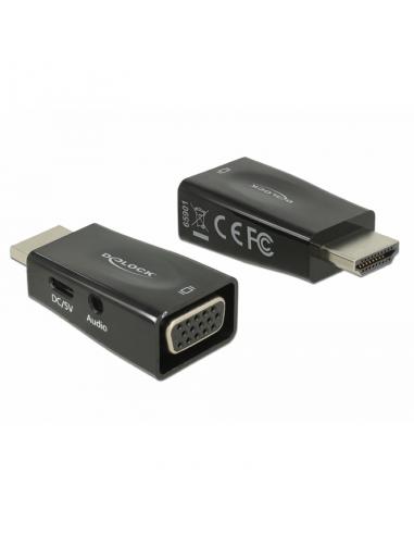 Delock Adaptador HDMI-A macho VGA hembra/audio