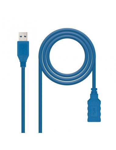 Nanocable Cable USB 3.0, A/M-A/H, Azul, 1 m