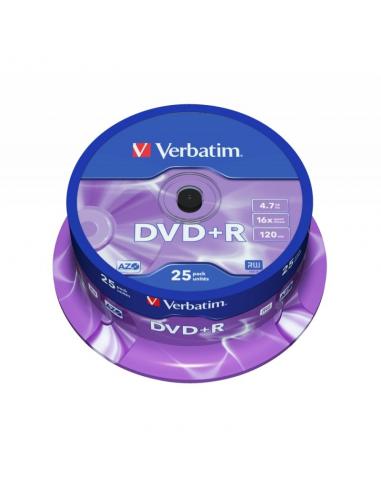 Verbatim DVD+R 4.7GB 16x Tarrina 25Uds