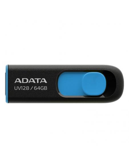 ADATA Lapiz Usb UV128 64GB USB 3.2 Negro/Azul