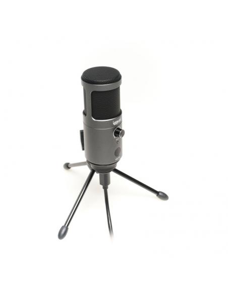 iggual Micrófono condensador Podcasting Pro gris